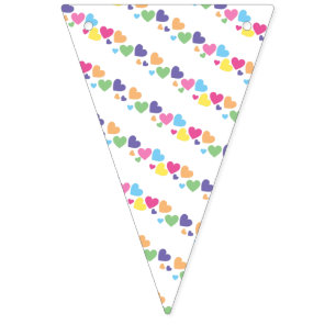 illusima Rainbow Love Hearts Pattern Party Bunting