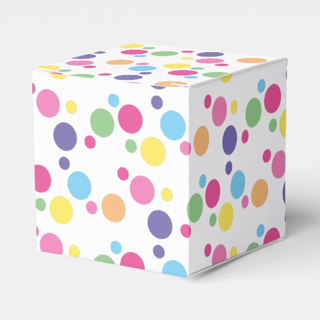 illusima Rainbow Spots and Dots Party Favour Box (Front Side)