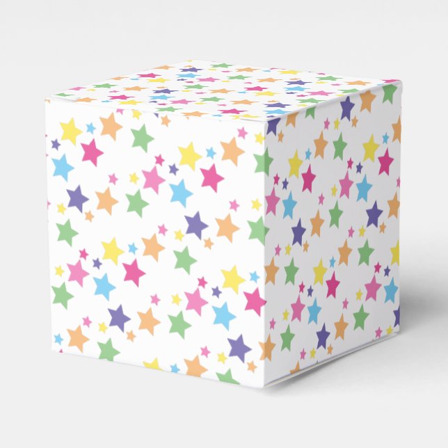 illusima Rainbow Stars Pattern Party Favour Box (Front Side)
