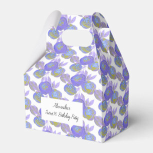 illusima Watercolour Purple Floral Roses Sweet 16 Favour Box