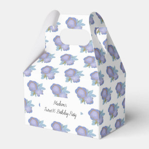 illusima Watercolour Purple Florals Sweet 16 Favour Box