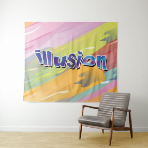 illusion abstract design watercolor tapestry