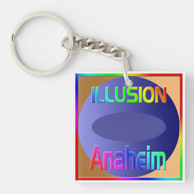 "ILLUSION Anaheim" Keychain! Key Ring (Front)