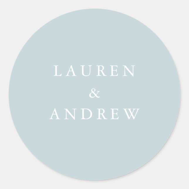 Illusion Blue Modern Wedding Envelope Seals (Front)
