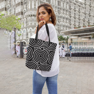 Illusion lines tote bag