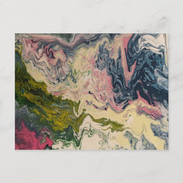 Illusion No. 1 Alpha - Acrylic Pour Postcard (Front)