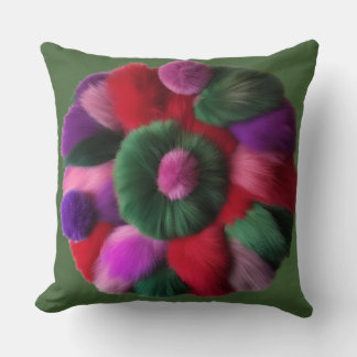Illusion On Green Accent Pillow - Unique Fabric