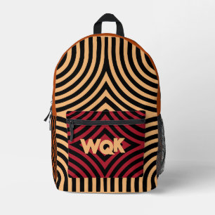 Illusion Peach & Marsala Custom Monogram Backpack