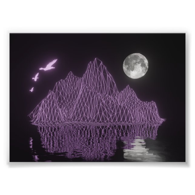 Illusion Retrowave Photo Print (Front)