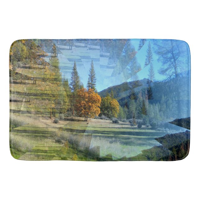 Illusions in the mountains..... bath mat (Front)