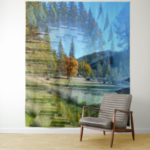 Illusions in the mountains..... tapestry
