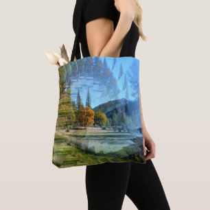 Illusions in the mountains..... tote bag