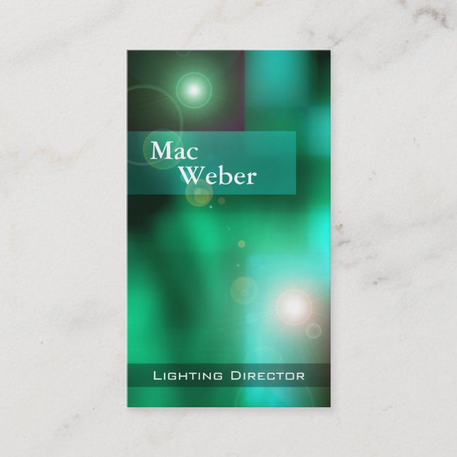 Illusions - Lighting Director Tech Lighting Design Business Card (Front)