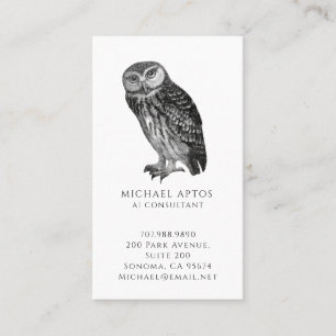 Illustrated AI Consultant Business Card