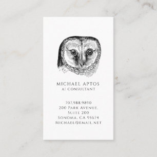 Illustrated AI Consultant Business Card