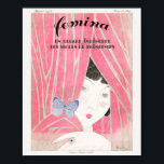 Illustrated art Deco Vintage French Magazine Cover Poster<br><div class="desc">The Fashion Magazine as Temptress,  Femina (1928). Original from The Rijksmuseum. Digitally enhanced.</div>