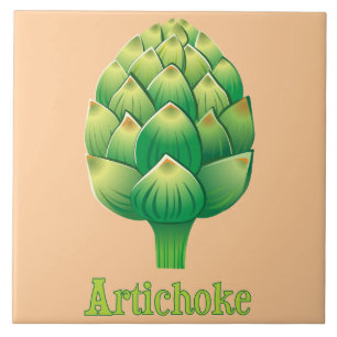 Illustrated Artichoke Decorative Kitchen Tile