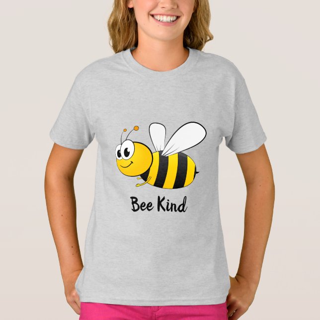Illustrated Bee Background T-Shirt (Front)