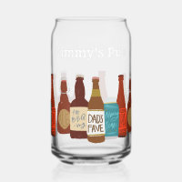 Illustrated Beer Bottles Dad Father's Day