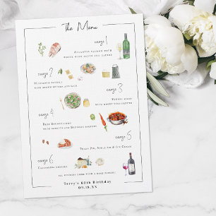 Illustrated Bespoke   Wedding Menu