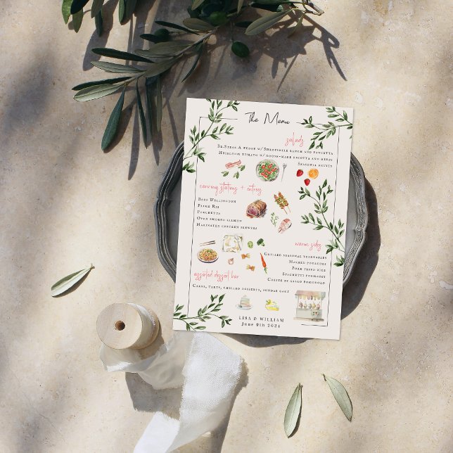 Illustrated Bespoke | Wedding Menu (Creator Uploaded)