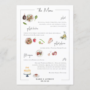 Illustrated Bespoke Wedding Menu