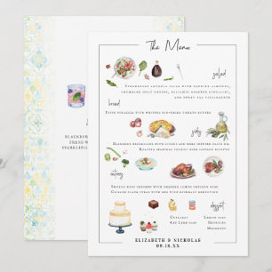 Illustrated Bespoke Wedding Menu