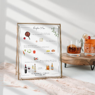 Illustrated Bespoke   Wedding Menu Poster