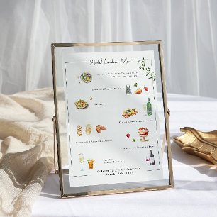 Illustrated Bespoke   Wedding Menu Poster