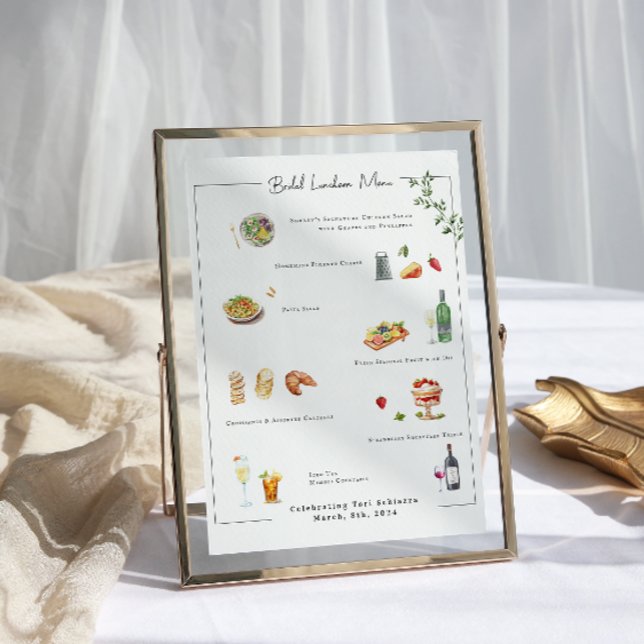 Illustrated Bespoke | Wedding Menu Poster (Creator Uploaded)