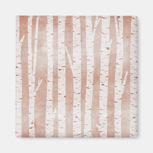 Illustrated Birch Trees Magnet