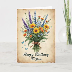 Illustrated Bloom Birthday Card