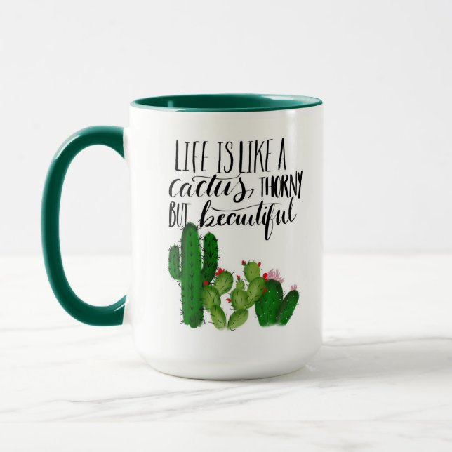 Illustrated Cactus Mug (Left)