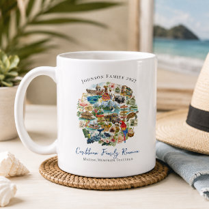 Illustrated Caribbean Family Reunion Mug