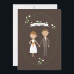 Illustrated Cartoon Couple Portrait Wedding Invitation<br><div class="desc">A wedding invitation suite with cute cartoon couple caricatures. Find a pair that resembles you.</div>