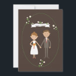 Illustrated Cartoon Couple Portrait Wedding Invitation<br><div class="desc">A wedding invitation suite with cute cartoon couple caricatures. Find a pair that resembles you.</div>