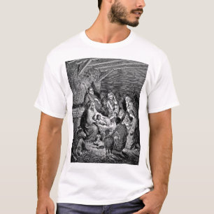 Illustrated Christmas Nativity Scene T-Shirt