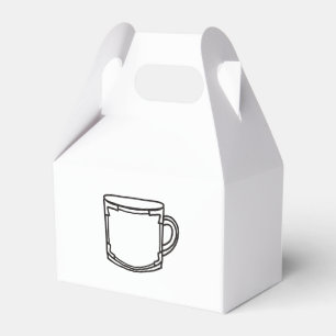 Illustrated Coffee Cup Favour Box