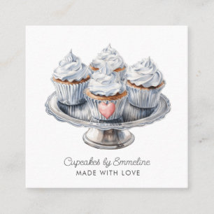 Illustrated Cupcake Baker Caterer Business Card