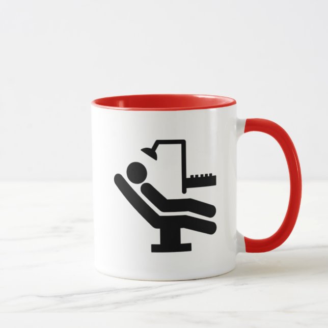 Illustrated Dentist chair and tooth Mug (Right)