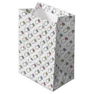 Illustrated Diamond Rings Pattern  Medium Gift Bag