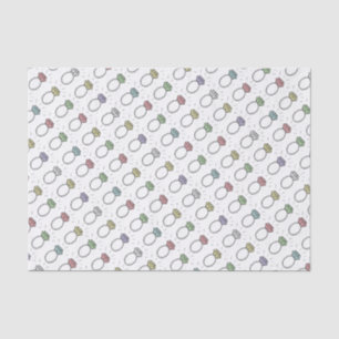 Illustrated Diamond Rings Pattern Tissue Paper