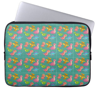 Illustrated Dinosaurs Laptop Sleeve