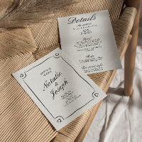 Illustrated Drawn Whimsical All In One Fun Wedding