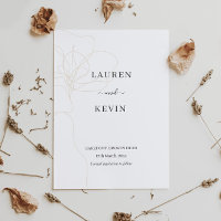 Illustrated flower simple classic save the date