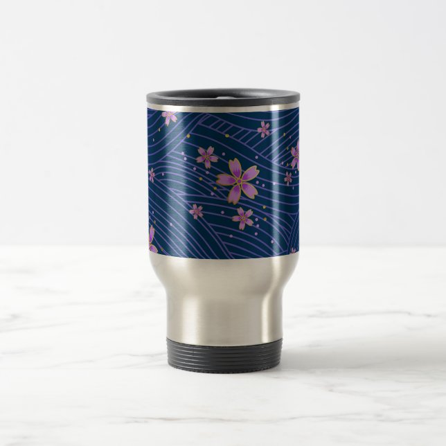 Illustrated Flowers Travel Mug (Center)