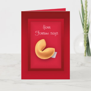 Illustrated Fortune Cookie Card - Custom Message