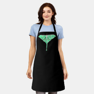 Illustrated Green Lunar Moth Apron