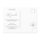 Illustrated hand drawn flower reminder RSVP Invita