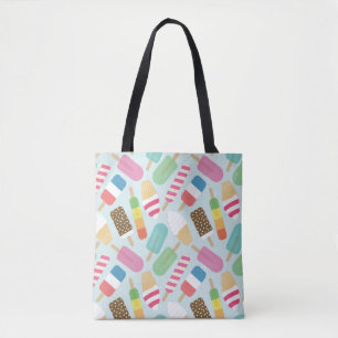 Illustrated ice cream pops tote bag